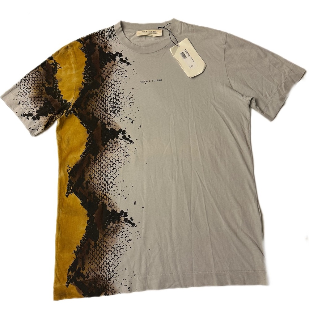 1017 ALYX 9SM Grey Animal Print T-Shirt SZ XL